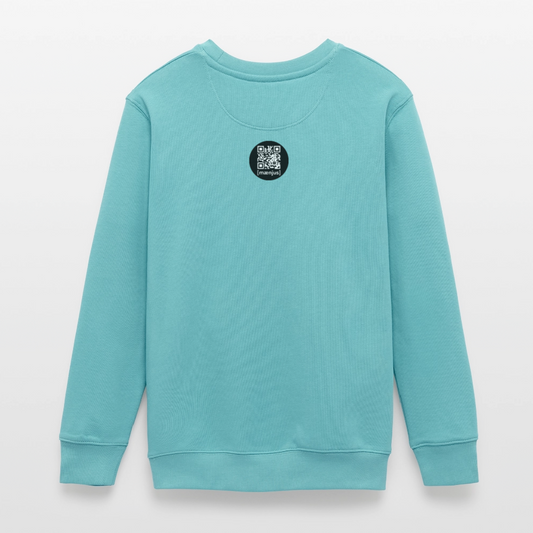 MNJS TEENS Bio Sweatshirt mit BE DIFFERENT PRINT - Pastelltürkis