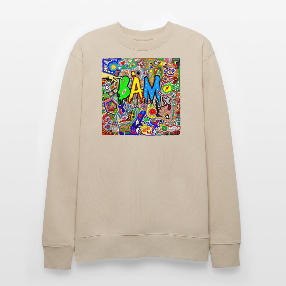 Unisex Bio-Sweatshirt mit BÄM PRINT - Beige