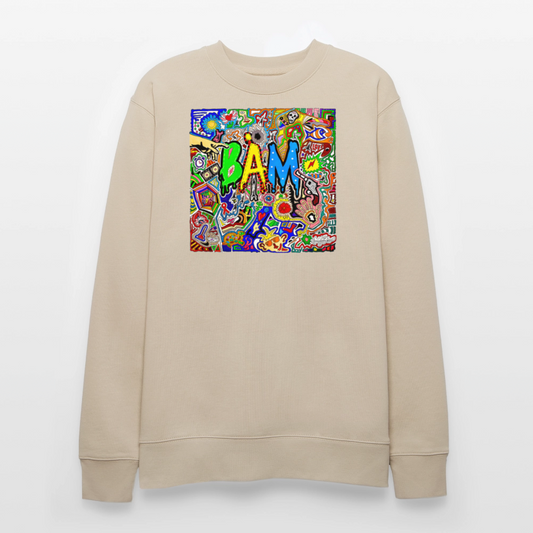 Unisex Bio-Sweatshirt mit BÄM PRINT - Beige