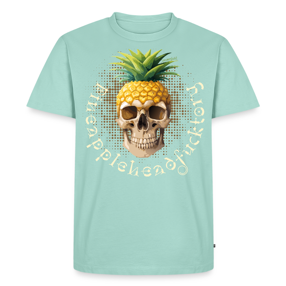 Männer Premium T-Shirt mit PINEAPPLEHEAD SKULL PRINT - Mint