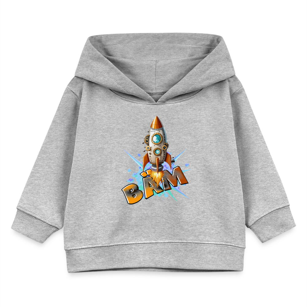 MNJS KIDS Bio Hoodie mit BÄM PRINT - Grau meliert
