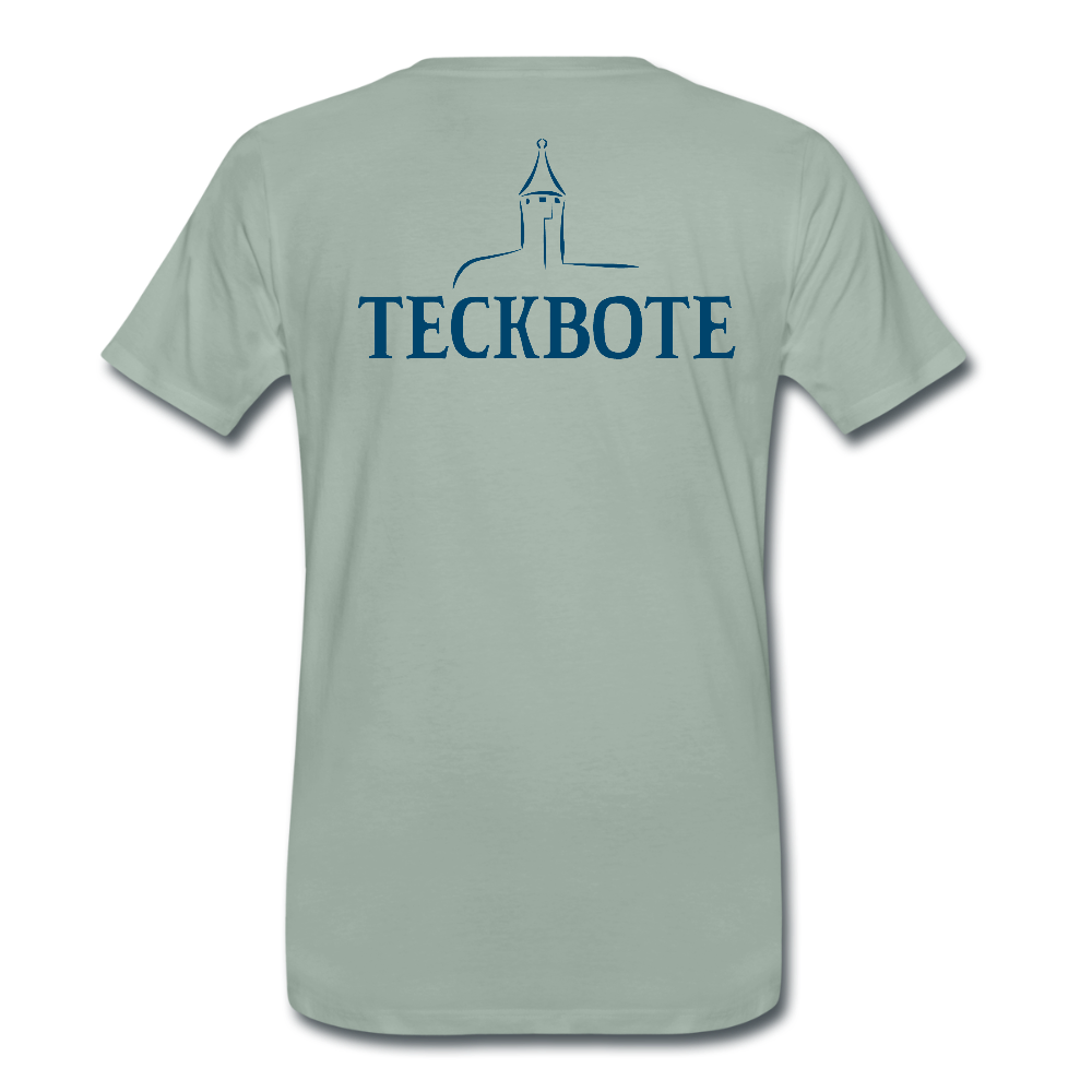 Männer Premium T-Shirt mit TECKBOTE PRINT - Graugrün