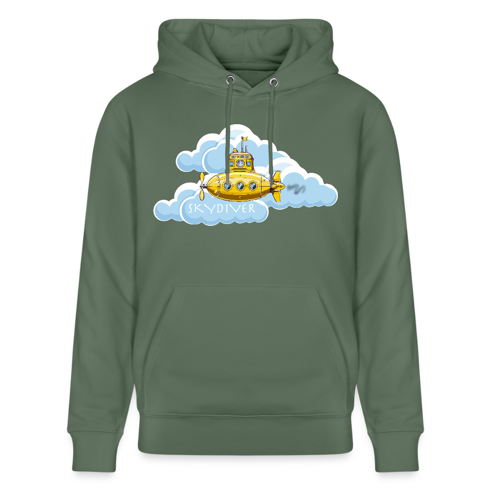 Unisex Hoodie mit SKYDIVER PRINT - Tanngrün
