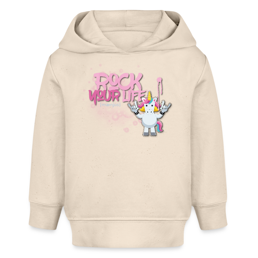MNJS KIDS Bio Hoodie mit ROCK YOUR LIFE PRINT - Weißgrau