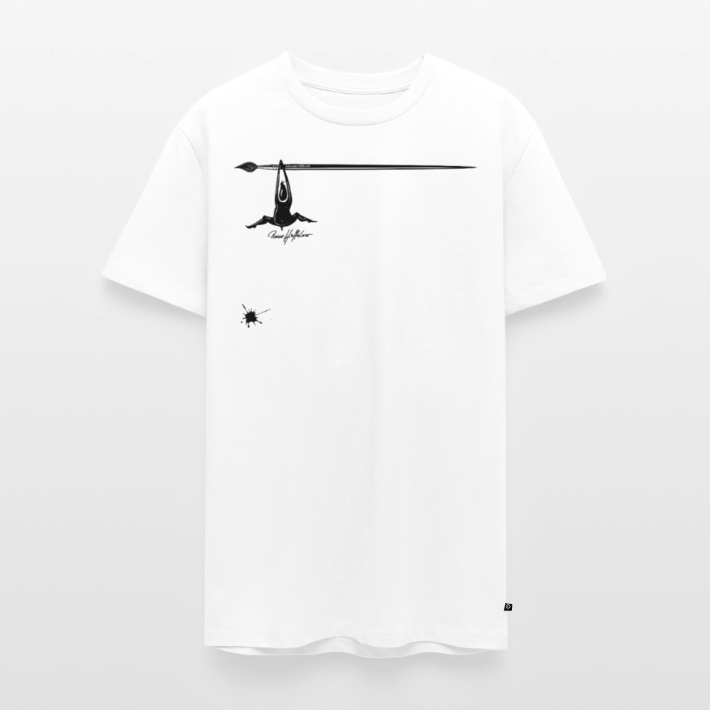 Männer Premium T-Shirt mit MÄNNLES PRINT - Weiß