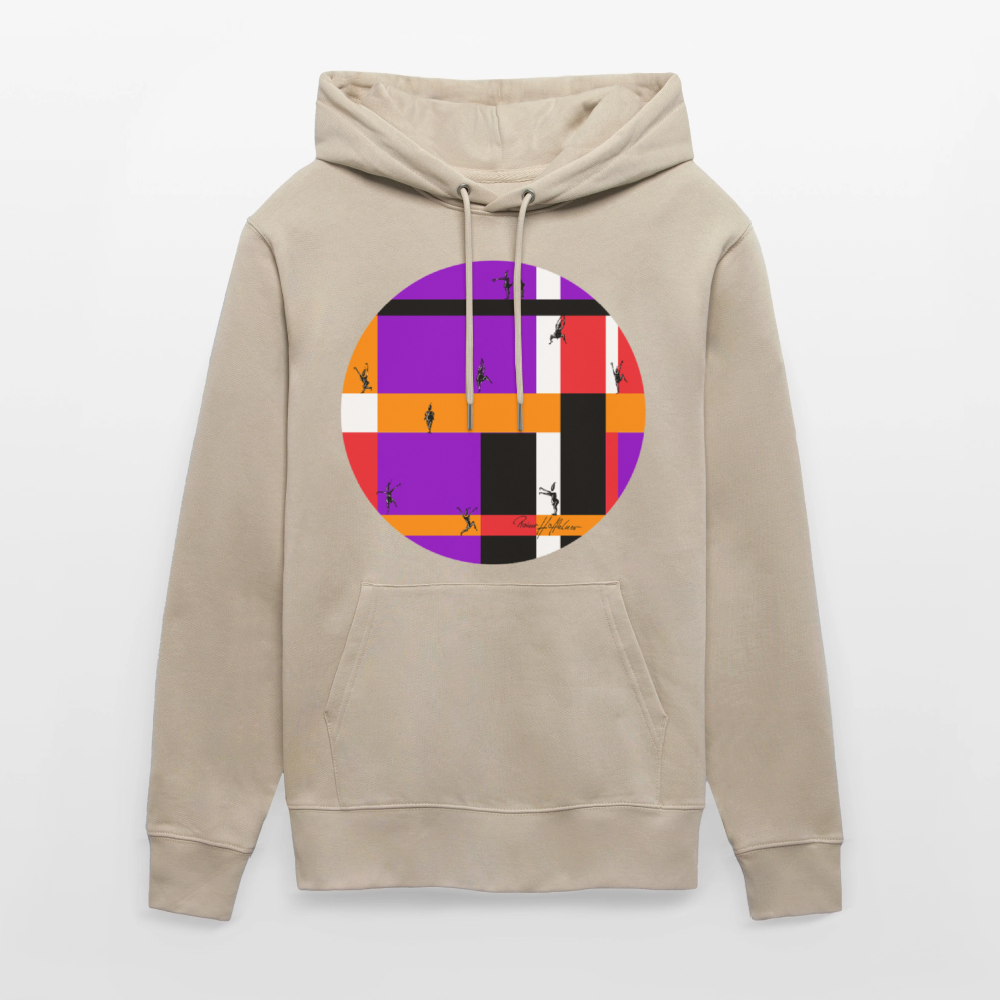 Unisex Bio-Hoodie mit TUSCHEMÄNNCHEN PRINT - Beige