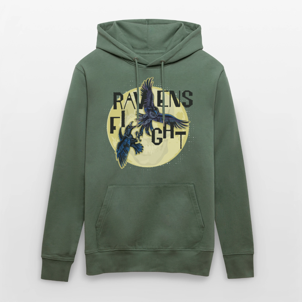 Unisex Hoodie mit RAVENS FIGHT PRINT - Tanngrün