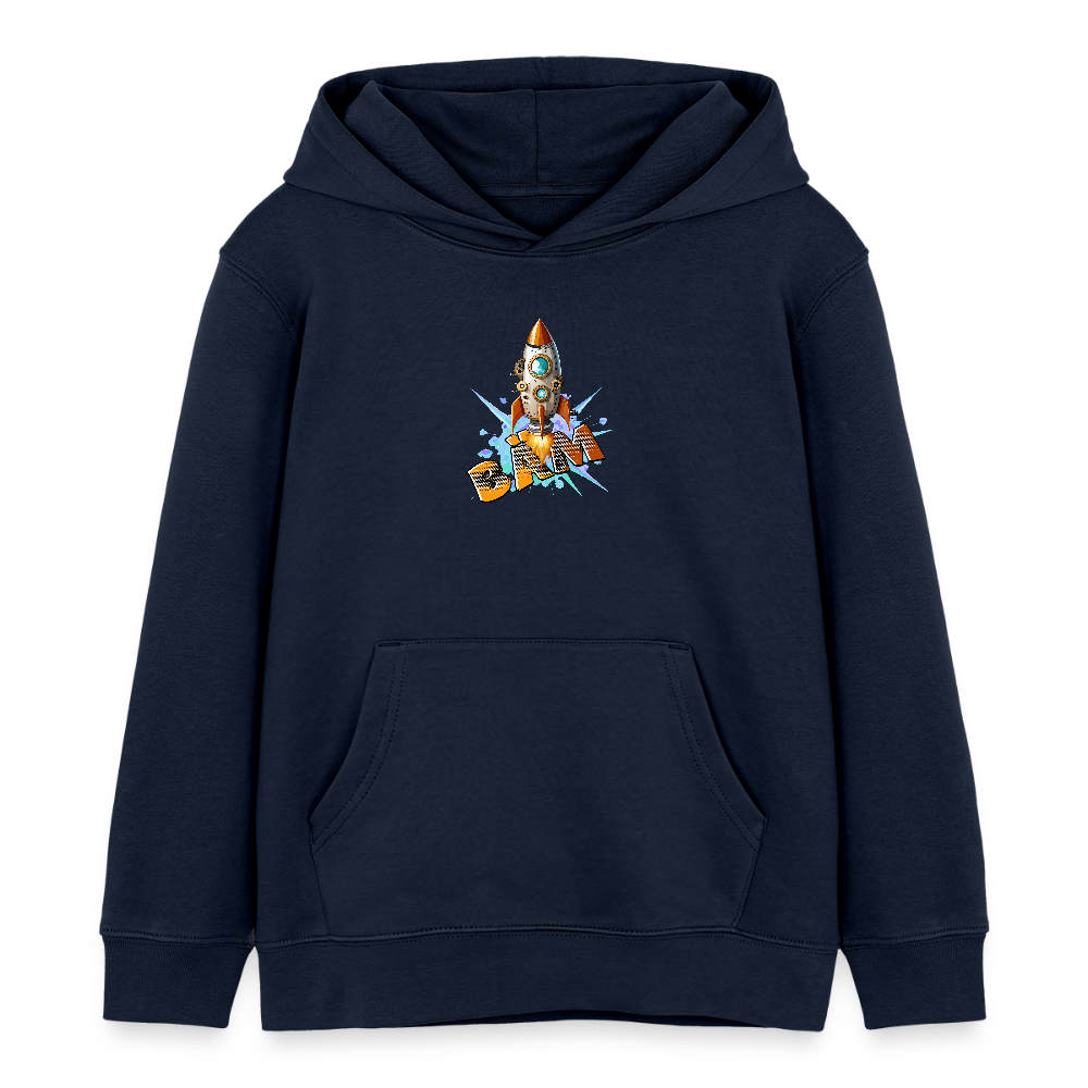 MNJS KIDS Bio-Hoodie mit BÄM PRINT - Navy