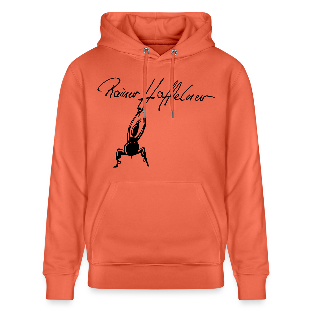 Unisex Bio-Hoodie mit TUSCHEMÄNNCHEN PRINT - Hellrot