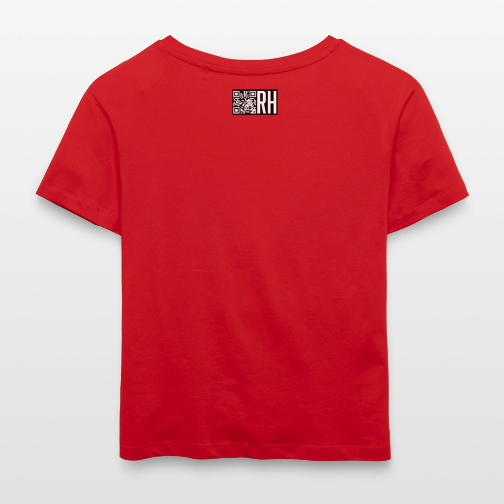 Relaxed Rundhals Frauen Bio-T-Shirt mit TUSCHEWEIBCHEN PRINT - Rot