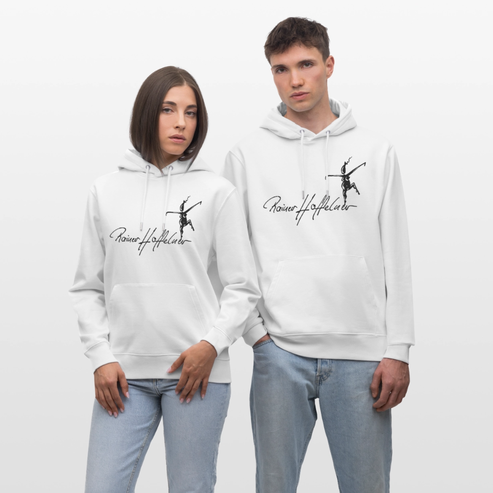 Unisex Bio-Hoodie mit TUSCHEWEIBCHEN PRINT - Weiß