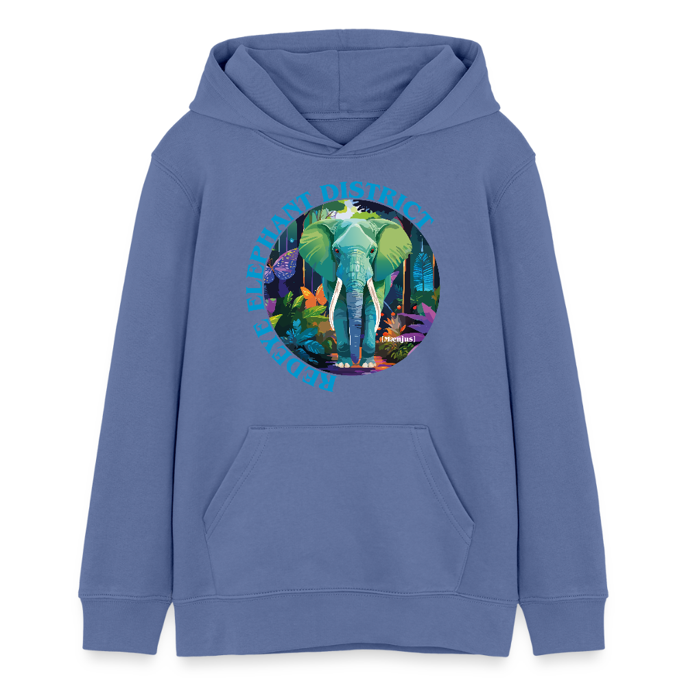 MNJS TEENS Bio-Hoodie mit REDEYE ELEPHANT DISTRICT PRINT - Blau