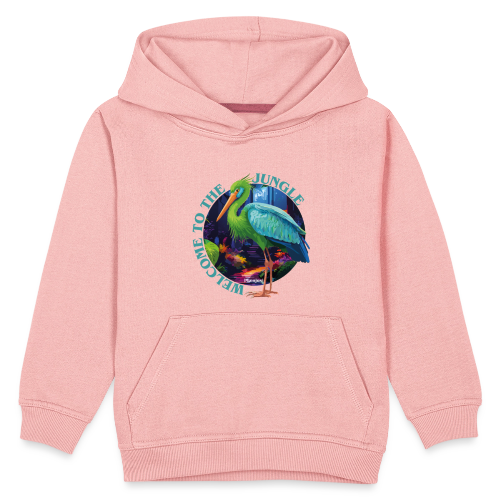 MNJS KIDS Premium Hoodie mit WELCOME TO THE JUNGLE PRINT - Kristallrosa
