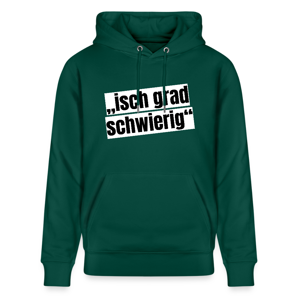 Unisex Hoodie mit ISCH GRAD SCHWIERIG PRINT - Forest