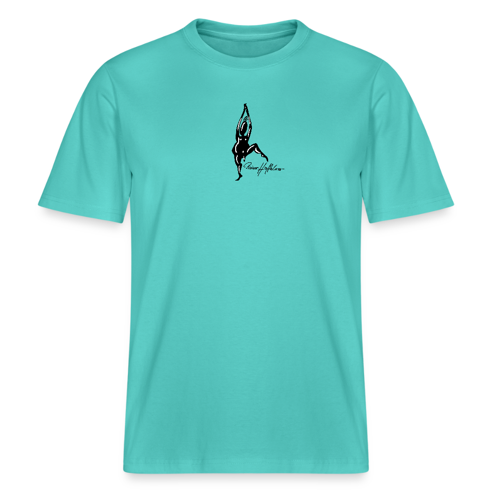 Unisex Bio-T-Shirt mit TUSCHEMÄNNCHEN PRINT - Poolblau