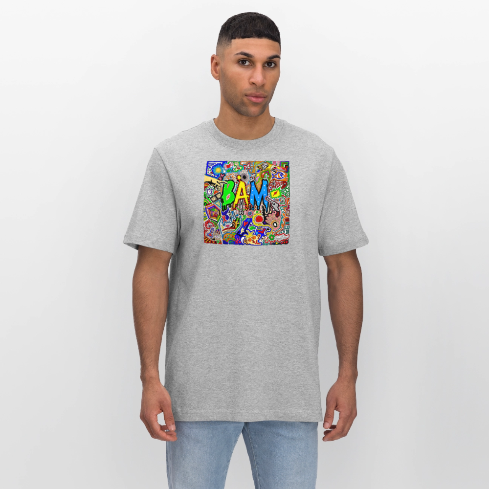Unisex Bio-T-Shirt mit BÄM PRINT - Grau meliert