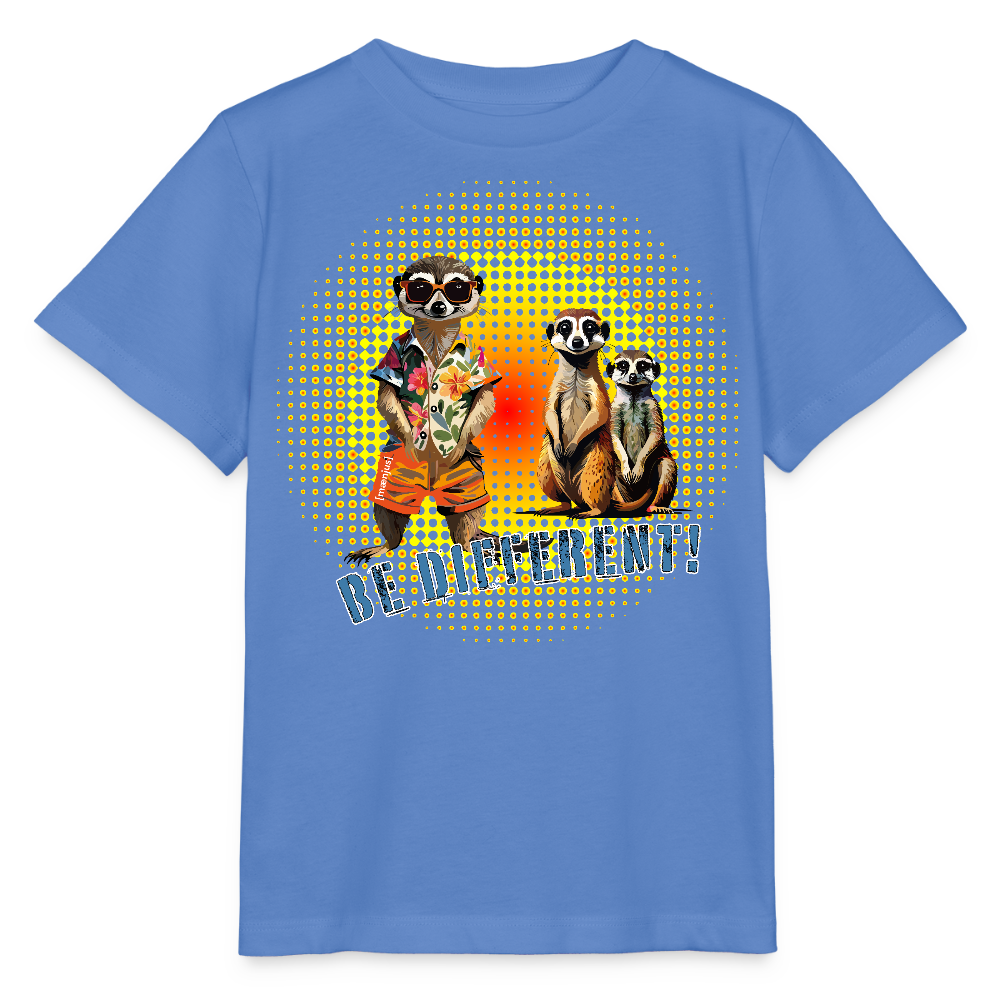 MNJS KIDS Bio T-Shirt mit BE DIFFERENT PRINT - Blau