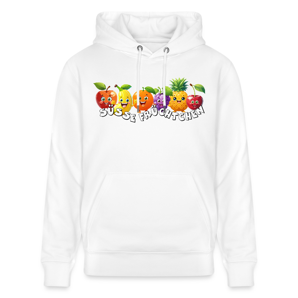Unisex Hoodie mit SÜSSE FRÜCHTCHEN PRINT - Weiß