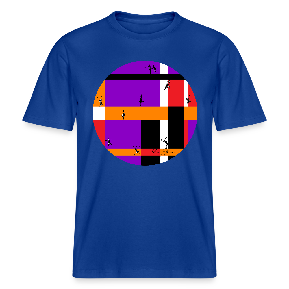 Relaxed Fit Unisex Bio-T-Shirt mit DYNAMIC FIELDS PRINT - Dunkelblau