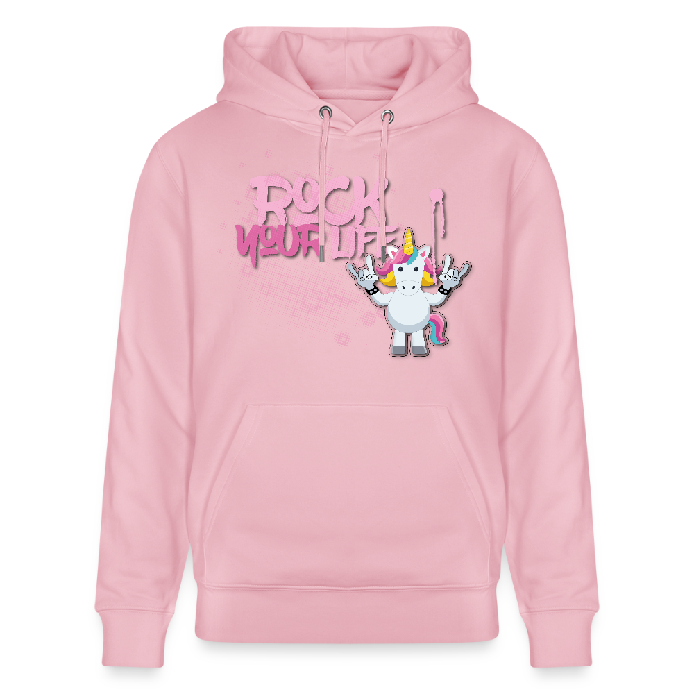 Unisex Hoodie mit ROCK YOUR LIFE PRINT - Hellrosa