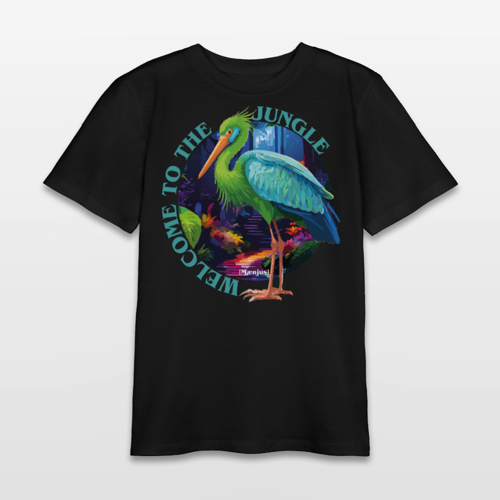 MNJS TEENS Bio T-Shirt mit WELCOME TO THE JUNGLE PRINT - Schwarz