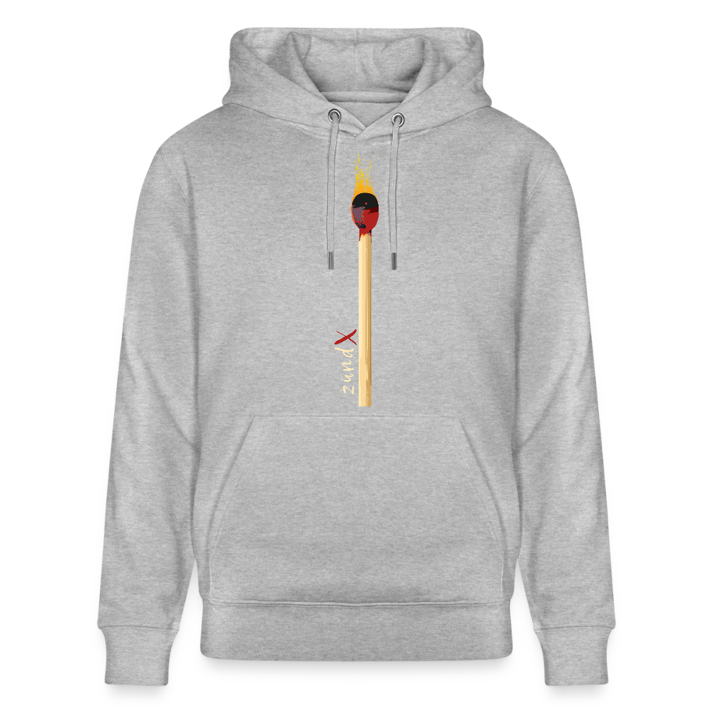 Unisex Hoodie mit zündX PRINT - Grau meliert