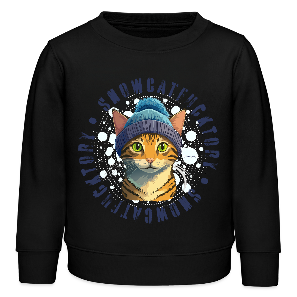MNJS KIDS Mini Changer Bio Sweatshirt mit SNOWCATFUCKTORY PRINT - Schwarz