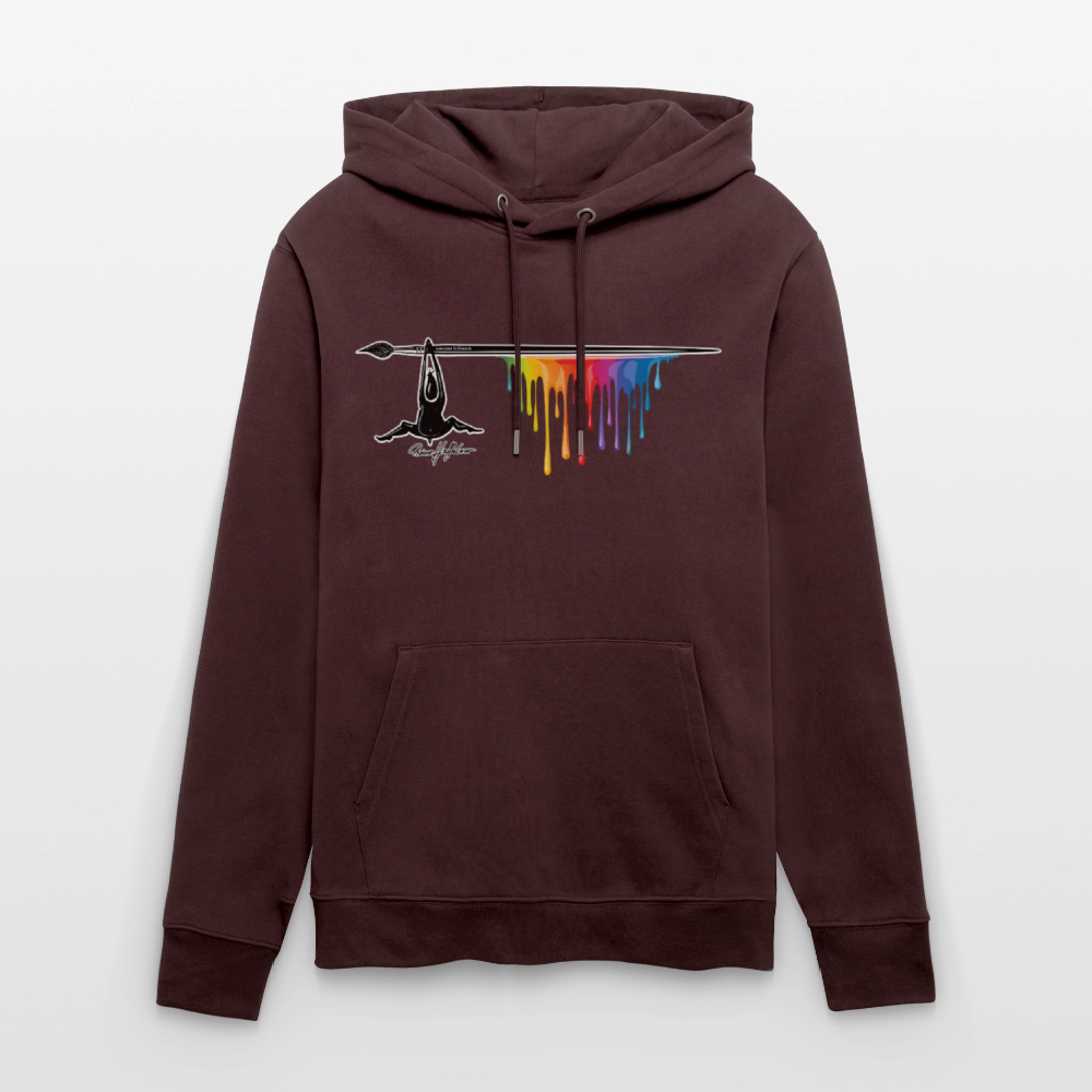 Unisex Hoodie mit TUSCHEMÄNNCHEN PRINT - Maroon