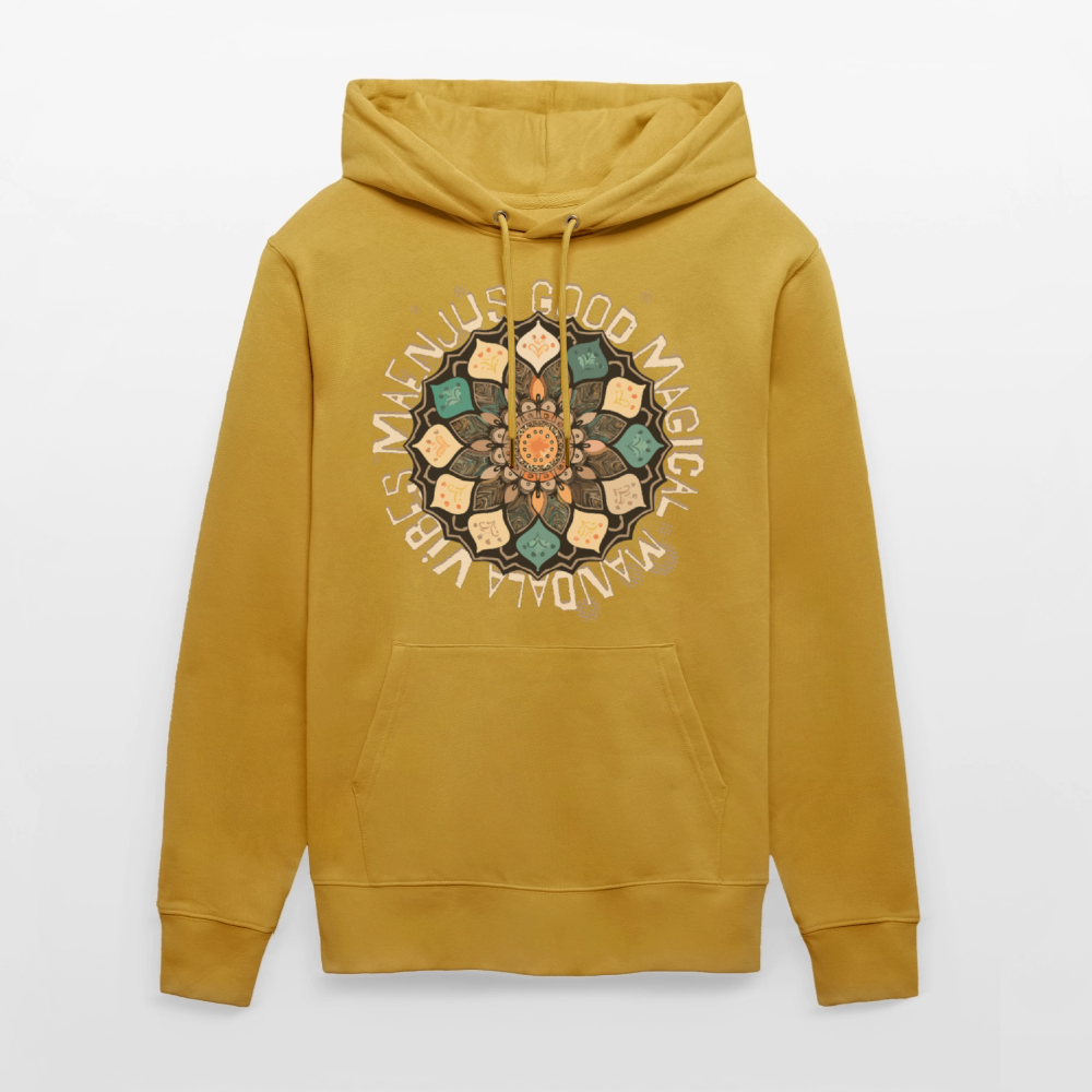 Unisex Bio-Hoodie mit MANDALA VIBES PRINT - Ocker