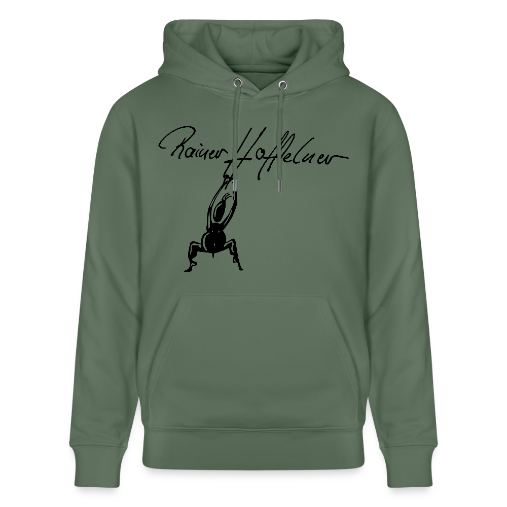 Unisex Bio-Hoodie mit TUSCHEMÄNNCHEN PRINT - Tanngrün