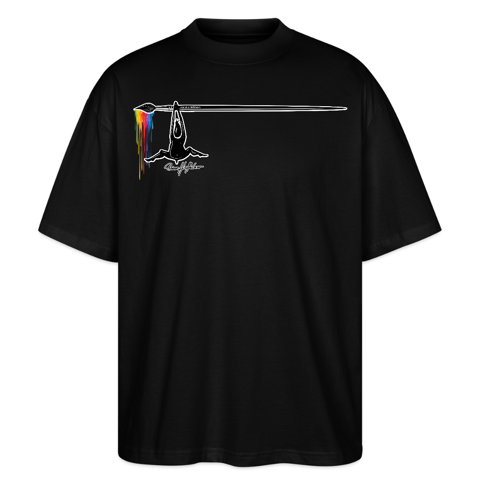Oversized Unisex T-Shirt mit MÄNNLE PRINT - Schwarz