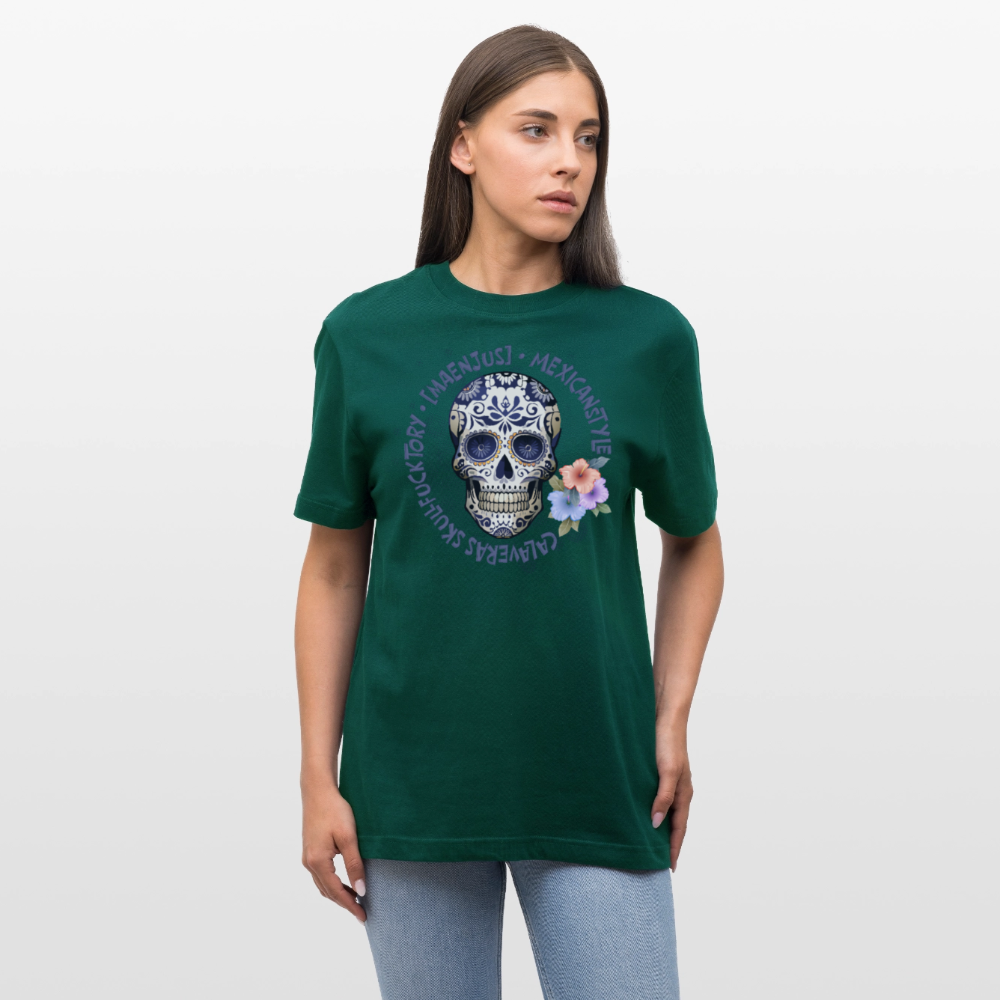 Relaxed Fit Unisex Bio-T-Shirt mit MAENJUS MEXICANSTYLE PRINT Vorderseite - Forest