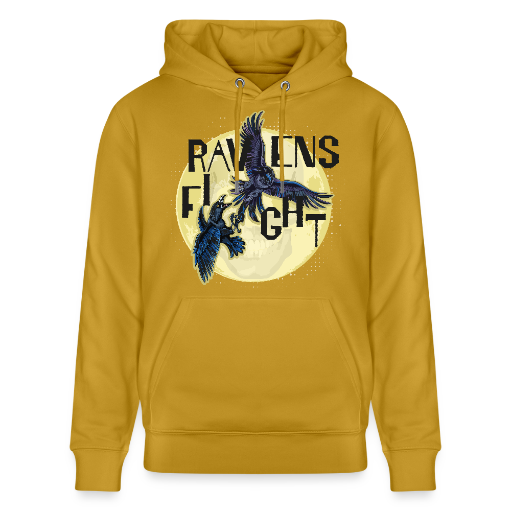 Unisex Hoodie mit RAVENS FIGHT PRINT - Ocker