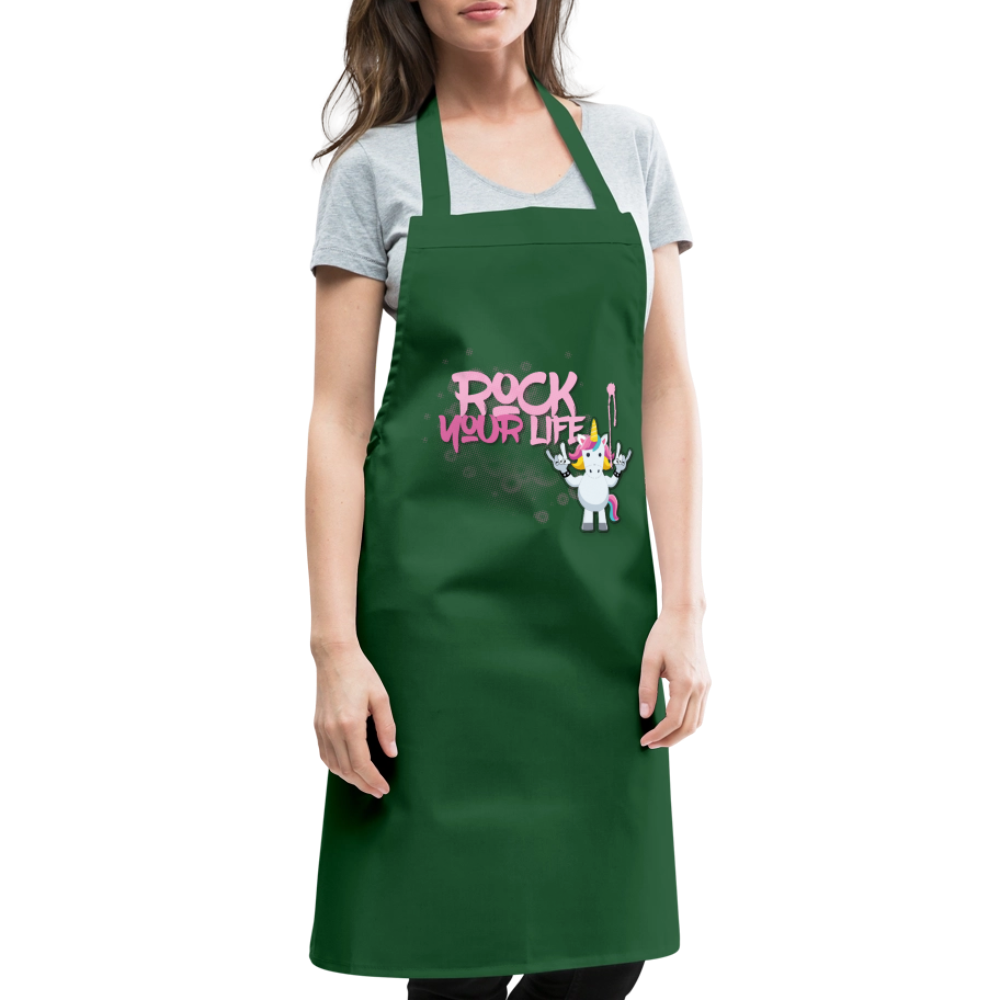 Kochschürze mit ROCK YOUR LIFE PRINT - Grün