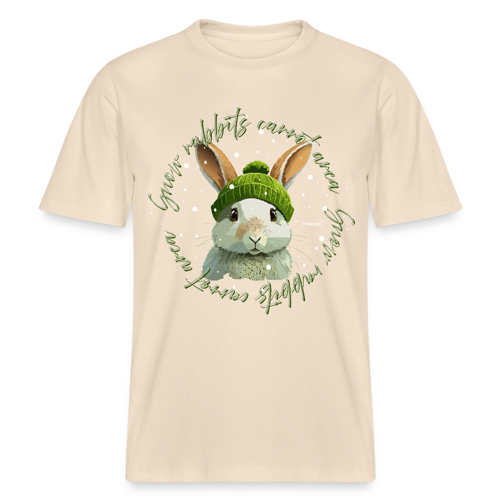 Unisex Bio-T-Shirt mit SNOW RABBITS CARROT AREA PRINT - Weißgrau