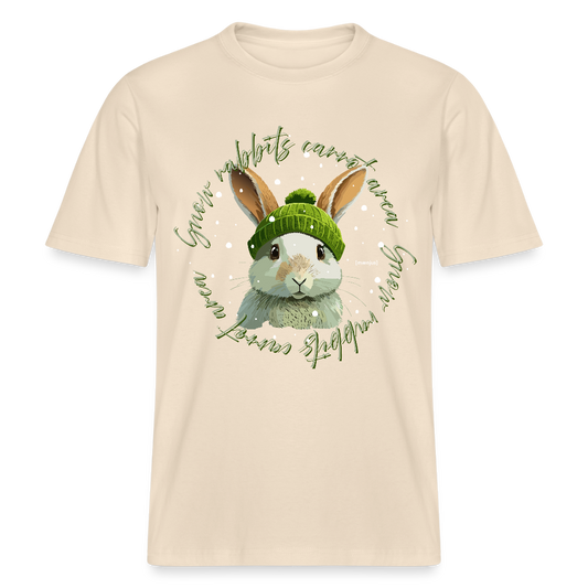 Unisex Bio-T-Shirt mit SNOW RABBITS CARROT AREA PRINT - Weißgrau
