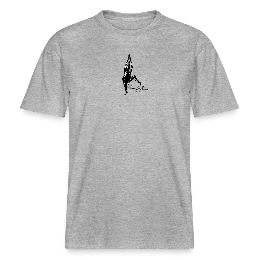 Unisex Bio-T-Shirt mit TUSCHEMÄNNCHEN PRINT - Grau meliert