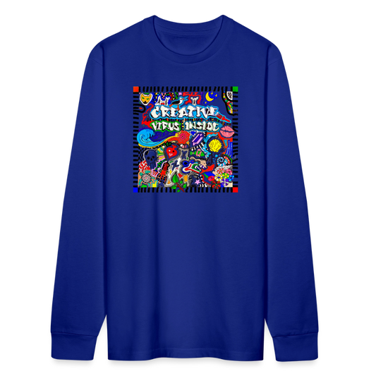 Unisex Bio-Langarmshirt mit CREATIVE VIRUS INSIDE PRINT - Königsblau
