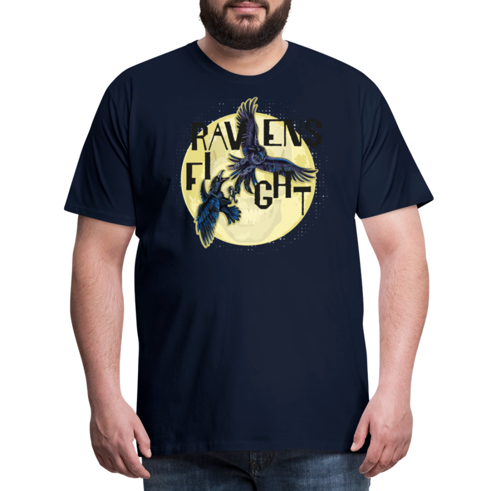 Männer Premium T-Shirt mit RAVENS FIGHT PRINT - Navy