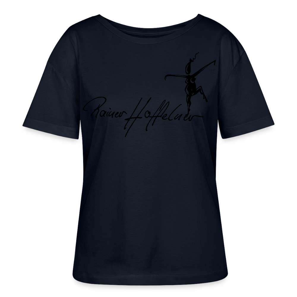 Frauen T-Shirt mit TUSCHEWEIBCHEN PRINT - Navy