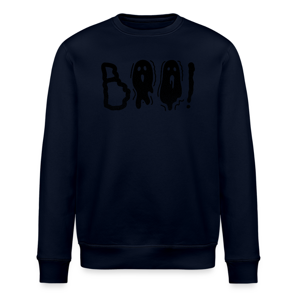 Unisex Bio-Sweatshirt mit BOO! PRINT - Navy