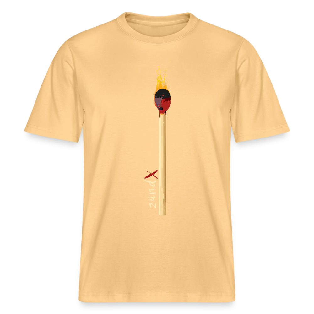 Unisex Bio-T-Shirt mit zündX PRINT - Hellgelb