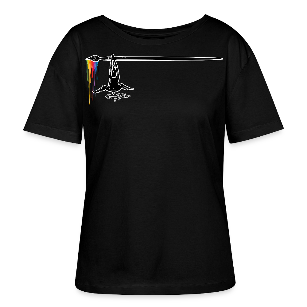 Frauen T-Shirt mit MÄNNLE PRINT - Schwarz