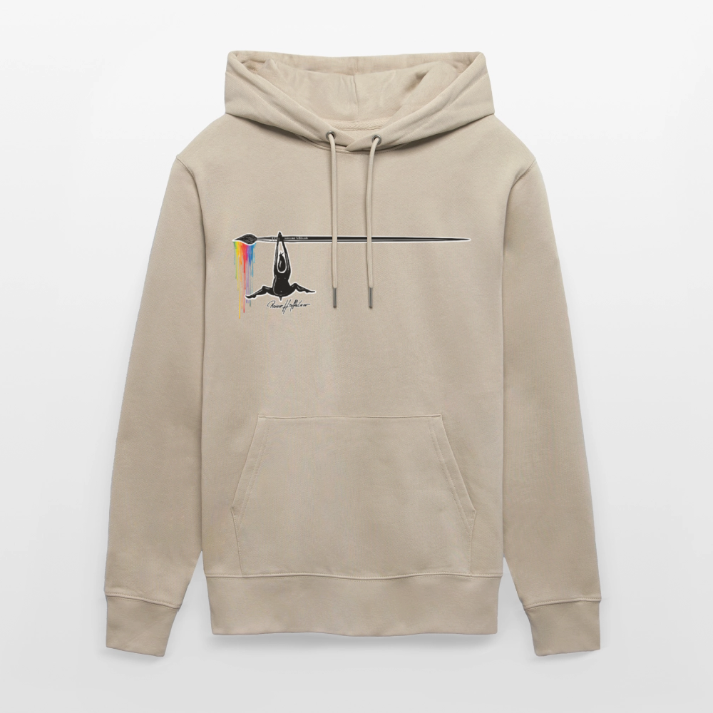 Unisex Hoodie mit TUSCHEMÄNNCHEN PRINT - Beige