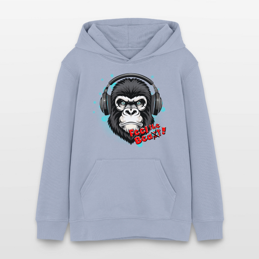 MNJS TEENS Bio-Hoodie mit FEEL THE BEA(S)T PRINT - Lavendel-Violett