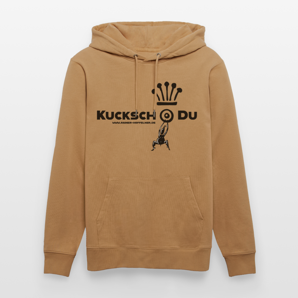 Unisex Hoodie mit KUCKSCH DU PRINT - Karamell