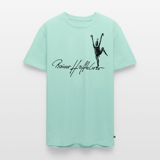 Männer Premium T-Shirt mit TUSCHEMÄNNCHEN PRINT - Mint