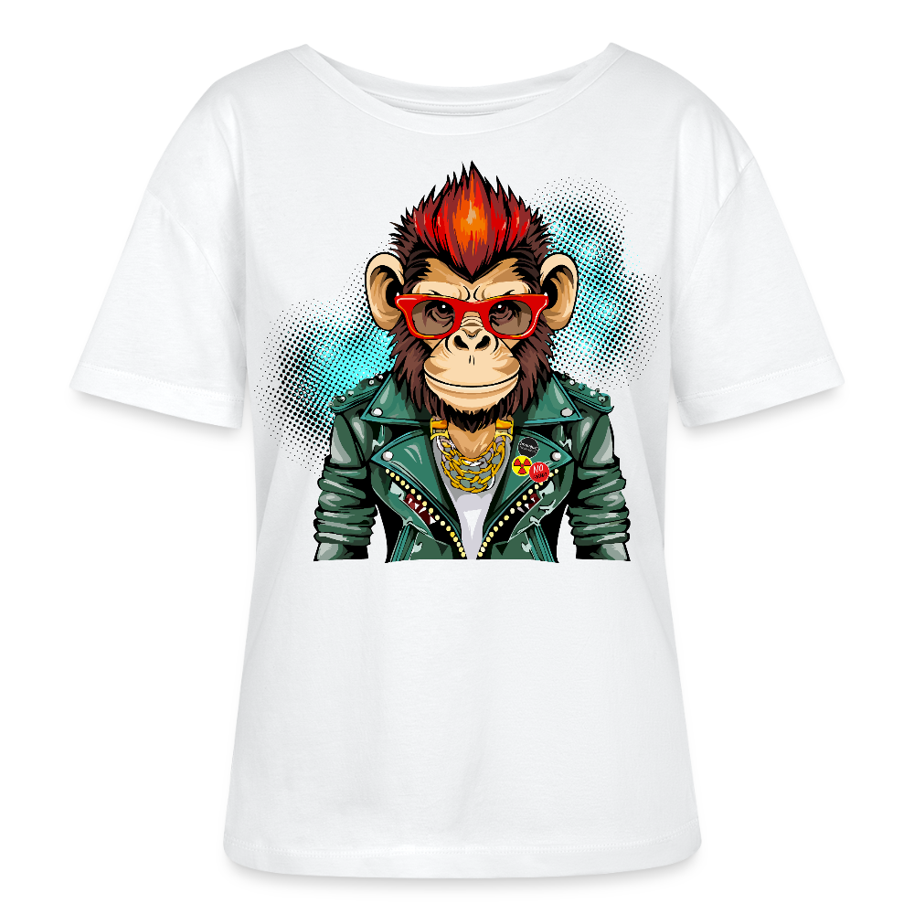 Frauen T-Shirt mit MONKEYPRINT - Weiß