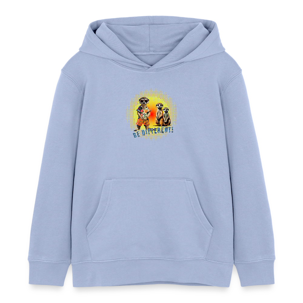 MNJS KIDS Bio-Hoodie mit BE DIFFERENT PRINT - Sky