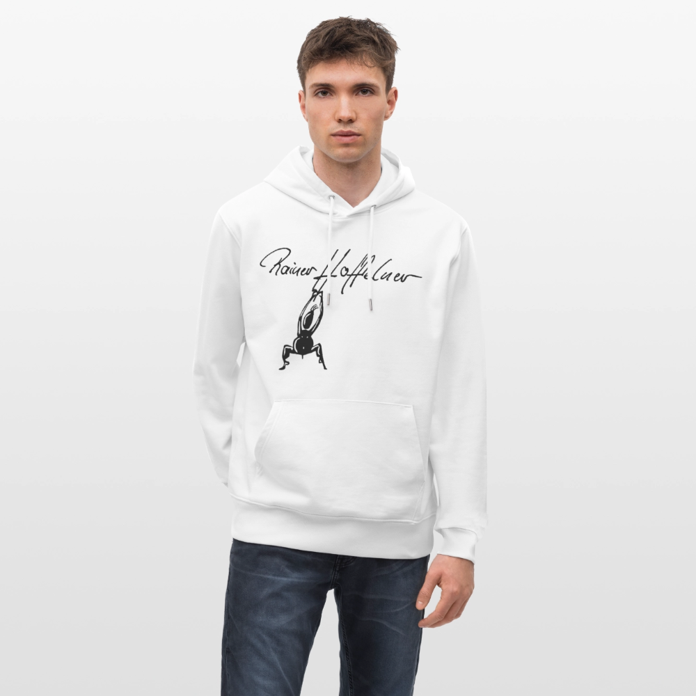 Unisex Bio-Hoodie mit TUSCHEMÄNNCHEN PRINT - Weiß